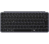 Keychron B1 Pro Ultra-Thin bezvadu tastatūra, 75% DE ISO izkārtojums, 3 režīmi, 2,4GHz/Bluetooth/Wired ZMK pielāgošana, "šķērveida kājiņu" dizains, taustiņu amortizācija, saderīga ar Windows/Mac, pelēka