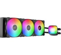 Geometric Future Eskimo Pro GEO-EP-36B 360mm AIO CPU šķidrā ūdens dzesētājs RGB PWM Squama 2501B Ventilators piemērots Intel® LGA 1700 AMD®AM5 Black