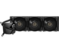 MSI MAG CORELIQUID P360 AIO CPU ūdens dzesēšana, klavieru laka izskats, melns, integrēts ventilatora sūknis, split-flow ūdens dzesēšana, pret iztvaikošanu drošas šļūtenes, viegla uzstādīšana - saderīgs ar AMD un Intel
