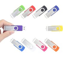 ENUODA 32 GB USB atmiņas karte Rotate Metal High Speed USB 2.0 Flash Drive Pack (Multi-Colour), 10 gab., iepakojumā