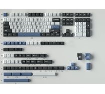 Arctic Blue White Keycaps Complete Set 173 taustiņu komplekts Cherry Profile Doubleshot Custom Keycaps for Cherry MX Gateron Kailh Box Switches Mechanical Keyboards