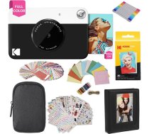 Kodak Printomatic instantkameras (melna) dāvanu komplekts + Zink papīrs (20 lapas) + luksusa futrālis + 7 jautri uzlīmju komplekti + marķieri ar diviem uzgaļiem + fotoalbums + piekaramie rāmīši + ērta kakla siksna