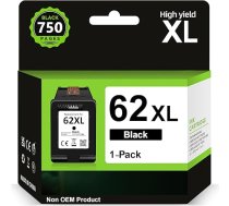 INKYEAH 62 XL melna 750 lappušu melna kasetne, kas ir saderīga ar HP 62 melnā krāsā Oriģinālā HP62 melnā kasetne 62 XL, kas paredzēta OfficeJet 200 250 5742 5740 Envy 7640 5540 5640 5640 5544 5646 5548 5545