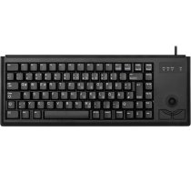CHERRY G84-4400 Kompakta tastatūra ar Trackball, vācu izkārtojums (QWERTZ), vadu (USB ports), 2 peles pogas, mehāniskie CHERRY ML slēdži, melna