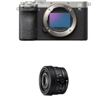 Sony Alpha 7C II bezspoguļa pilna kadra kamera ar SEL50F25G (kompakta, 33 MP, reāllaika autofokuss, 10 BPS, 4K video, noliektais LCD skārienjūtīgais ekrāns) Sudraba/melns