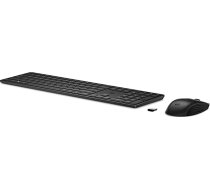 HP 650 bezvadu tastatūra un pele, 20 pielāgojami taustiņi, tastatūra ar 6° slīpuma leņķi, profilēti taustiņi un 2 mm rumba, ciparu tastatūra, pele ar regulējamu DPI, melna, 4R013AA