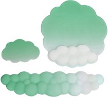 PATIKIL Cloud Keyboard Wrist Rest Set Memory Foam Wrist Pad Support Ergonomisks spēļu peles paklājs ar paliktni mājas birojam Dators Gradient Green