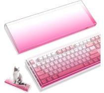 MAMBASNAKE Premium Acrylic Keyboard Cover for 87 Keys TKL PC Mechanical Gaming Keyboard - ūdensizturīgs, triecienizturīgs, caurspīdīgs, 12,9 x 5 x 0,9 collas, saderīgs ar K87 AK873 RK87 K86 M87 Pink