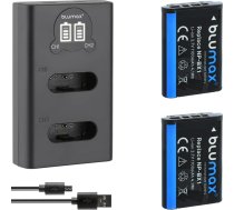 2 x Blumax akumulators, kas saderīgs ar Sony NP-BX1 [1100 mAh] + plāns duālais lādētājs Sony ZV-1 II ZV-1 / Cyber-Shot DSC RX100 II III III IV V VI VII - CX647 - WX500