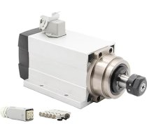 1,5 kW ER20 luftgekühlter Spindelmotor mit Flansch, 4 Lager, quadratisch, 0,01 mm Genauigkeit(380v)
