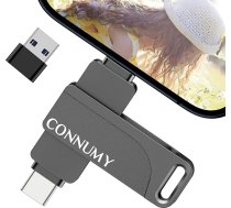 256 GB USB zibatmiņas diskdziņš tālrunim, ārējā krātuve fotoattēlu un video dublēšanai bez lietotnes, 3 in 1 USB zibatmiņas diskdziņš, kas saderīgs ar tālruni/pad/ Android/PC