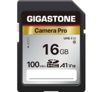 GIGASTONE 16GB SDHC atmiņas karte, Camera Pro, līdz 100MB/s, Canon digitālajām kamerām, Full HD video ierakstīšana UHS-I U1 V10 Class 10