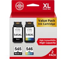 ECOINKO PG-545 CL-546 XL saderīgs ar Canon 545 546 XL multipaku, piemērots Canon Pixma TS3350 TS3450 TS3350 TS3150 TS3350 TR4550 TR4551 MX495 Canon TS3350 printeru kasetnēm (melns)