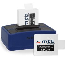 2 baterijas + dubultais lādētājs (USB) Qumox SJ5000(+), SJ5000X, SJ4000(+) / SJCam M10(+), X1000... - iekļauts mikro USB kabelis