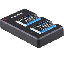 2 x akumulators + USB Slim Dual Charger priekš Canon NB-13L NB13L ar InfoCHIP! / 1050 mAh 3,6 V, paredzēta Canon PowerShot SX620 SX720 SX730 SX740 G1 X Mark III G5 X G7 X G9 X un G7 X Mark II G9 X Mark II