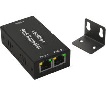 2 portu 100 M PoE pagarinātājs, 1-in-2-Out PoE retranslators, atbalsta IEEE802.3af/at ar 100 Mbps, paplašina strāvas un datu pārraidi par papildu 100 m, POE caurlaides sienu slēdzis