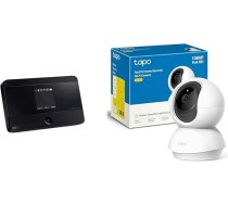 TP-Link M7350 4G LTE mobilais WLAN maršrutētājs komplektā ar TP-Link Tapo C200 WLAN IP novērošanas kameru, 1080p izšķirtspēja