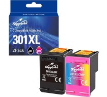 301 XL printera kasetnes HP 301 301XL printera kasetne HP Envy 4500 5530 DeskJet 1050 1510 2050 2510 2540 3050A 3510 OfficeJet 2620 4630 sērijas printerim (melna, krāsaina)