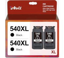 PG-540XL 540 XL melnās krāsas kasetnes, kas ir saderīgas ar Canon printeru kasetnēm 540 PG540 PG540XL PG 540 XL PG-540 Multipack Black priekš Canon Pixma TS5150 MG3650s MG3650 TS5151 MG3600 MG3550 MX3955 (2 Black)