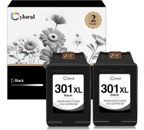 HP 301XL tintes kasetne Officejet 2620 2622 4630 Envy 4500 4504 5530 DeskJet 2540 3050 2510 1510 1000 1050 2050 3050A 3050A 3 01 XL (2 melni)