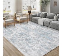Pelēkzils paklājs Dzīvojamā istaba 200 x 300 cm Guļamistabas paklāji Mazgājami Neslīdoši Boho Abstraktais paklājs Dzīvojamā istaba Paklājs Ēdamistaba Biroja paklājs Liels īss plūksnas Mīksts paklājs