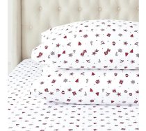 Elegants un ērts, ultra mīksts 4 gabalu flaneļa gultas veļas komplekts no 100 % turku kokvilnas Ziemassvētku flaneļa gultas veļa Siltas un mājīgas, pretpillinga kvalitātes, dziļi pieguļošas palagas