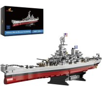 JMBricklayer kaujas kuģa būvniecības komplekts 60011, militārais kaujas kuģa modelis Missouri, kolekcionējama rotaļlieta pieaugušajiem, Ziemassvētku un dzimšanas dienas dāvanas zēniem un pusaudžiem no 14 gadu vecuma
