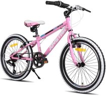JOYSTAR Lubbock 20 24 collu bērnu velosipēds zēniem un meitenēm vecumā no 7 līdz 12 gadiem Hardtail kalnu velosipēds bērniem ar 1 ātrumu/7 ātrumu pārnesumiem, baltiem sienu riepām, bērnu velosipēds