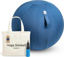 Ergonomiska biroja krēsla bumba, 55 cm, ergonomiskas sēžamvietas mēbeles birojam un mājas birojam, izturīgs audums, vingrošanas bumba, fitnesa bumba, krēsls ar bumbu un bumbu spilvenu, mazgājams lina pārklājs, tumšs