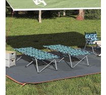 Tidyard saliekamās kempinga gultas, saliekamie atpūtas krēsli ar lapu rakstu, 600D Oxford materiāls, 2 gab. komplekts, 62 x 194 x 42 cm, paredzēti āra kempingam un ceļojumiem42003127