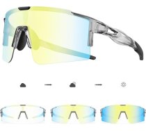 DUDUKING velosipēdu brilles, paštonējošas vīriešiem un sievietēm, sporta saulesbrilles, sporta brilles, fotochromatiskas ceļu velosipēdiem, MTB, beisbolam, skriešanai, TR90 rāmis, UV400 aizsardzība