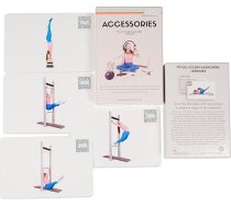 OnlinePilatesClasses Pilates matraču komplekts ar video apmācībām, fitnesa kartes ar visiem līmeņiem, kas paredzētas mājas treniņiem, bez aprīkojuma treniņiem