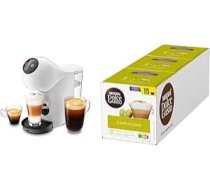NESCAFÉ DOLCE GUSTO Krups KP2431 Genio S kafijas kapsulu automāts, 15 bāru, īpaši kompakts, augsts spiediens, vairāk nekā 30 kafijas pagatavošanas veidi, iespējams izvēlēties dzēriena lielumu, automātiskā izslēgšanās, balts ar kapučīno