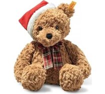Steiff Cuddly Toy Jimmy Teddy Bear Ziemassvētku rotaļlieta ar plastmasas acīm, bērniem, zēniem un meitenēm, draugiem, plīša rotaļlieta 30 cm, brūna, 113239