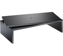 Meliconi Space System TV galds, grozāms TV un monitoru statīvs, 360° rotējoša pamatne, kravnesība līdz 45 kg, koks, ražots Itālijā, melns