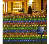ZAIYW 3m x 2m Solar Net Lights Garden 200 LED Solar Powered Net Lights Green Cable Auto On/Off Waterproof Mesh String Lights balkonam, žogam, dārzam
