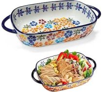 Taisnstūrveida keramikas trauks, taisnstūrveida lazanjas forma, keramikas cepšanas forma, cepeškrāsns veidnes ar rokturiem, lazanjas pannas, porcelāna cepšanas forma lazanjai, tiramisu, kastrolim (A)