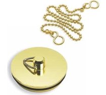 SISI UK ® 45mm 1.3/4 "Misiņa pārklājuma metāla vannas izlietnes kontaktdakša ar 18" pulēta misiņa lodveida ķēdi un S āķi