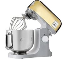 Kenwood kMix KMX760YD virtuves kombains, 5 l nerūsējošā tērauda trauks, drošas lietošanas drošības sistēma, metāla korpuss, 1000 W, 3 gabaliņu konditorejas piederumu komplekts un aizsargs pret šļakatām, zelta krāsā