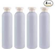 4 izspiežamo pudeļu iepakojums ar flip vāciņu, 260 ml necaurlaidīgs izspiežamais ceļojumu trauks, atkārtoti uzpildāmi plastmasas ceļojumu trauki, pārnēsājamas ceļojumu pudeles krēmiem, losjonam, šampūnam (zils)