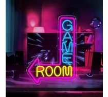 Neona gaismas zīme Spēļu neona zīme USB Gamer Neona gaismas zīme Gaismas lampa LED gaismas reklāmas spēļu zona Sienas apdare guļamistabai, spēļu istabai, bāram, bērnu istabai Spēļu istaba Zēni
