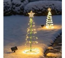 Solarenergie Spirale Weihnachtsbaum Mit LED Sternbeleleuchtung, Außendekoration Für Garten, Patio, Rasen und Pad, Wasserdicht Schnee Thema Baum Warmes Licht 1PC