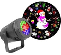 16 modeļi LED Ziemassvētku vārti rotējoša lampa āra brīvdienu ūdensizturīgs Ziemassvētku dekorēšana sniega pārslas gaismas puse Sta Lights