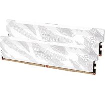 Crucial Pro DDR5 RAM 32GB komplekts (2x16GB) 6400MHz CL32, spēļu datoru atmiņa, Intel XMP 3.0 / AMD Expo, balta - CP2K16G64C32U5W