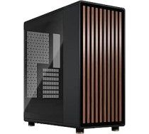 Fractal Design North Charcoal Black Tempered Glass Dark - Koka riekstkoka priekšpuse - Stikla sānu panelis - Divi 140 mm Aspect PWM ventilatori - Intuitīvs interjera izkārtojums - ATX Mid Tower PC spēļu korpuss