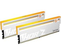Lexar Thor Z sērijas RGB DDR5 RAM 32GB komplekts (2 x 16GB) 6000 MHz CL36, DRAM 288-Pin UDIMM, augstas veiktspējas spēļu datoru atmiņa, atbalsta Intel XMP 3.0/AMD Expo, 1,4 V, sudraba krāsā, 1,4 V, uz dīķa, ECC