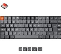 Keychron K3 Max bezvadu mehāniskā tastatūra, 2.4GHz/Bluetooth 5.1, programmējama ar QMK/Launcher, 75% ISO DE izkārtojums, QWERTZ spēļu tastatūra Mac/Windows - Gateron Low Profile Red Switch