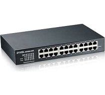 Zyxel 24 portu gigabitu komutators | Smart Managed | Desktop/Rack Mount and Fanless Design | VLAN, IGMP, QoS [GS1900-24E]