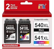 Starink PG-540/CL-541 XL kasetnes saderīgas ar Canon 540 541 XL Multipack 2-Pack (1 melna, 1 krāsaina kasetne) priekš Canon Pixma TS5150 MG3650 MG3650 MG3600 MG4250 MX475 MX375 MX535 MG3150 MG35 MG35