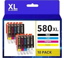 AUBEN PGI-580 CLI-581 XXL drukas kasetnes saderīgas ar Canon TS6350, TR8550, TS705, TS6150, TR7550, TR8500, TS8251, TS8150, TS8250, TS8350, TS8351, TS8150, TS8150 1 TS821152 TS9150 TS8152 TS8352